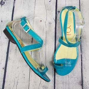YOU by CROCS | flat patent leather strappy sandals